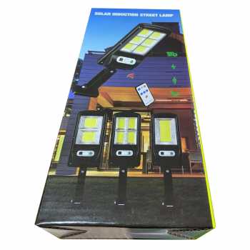 Lampu Solar Panel PIR Motion Sensor COB with Remote / Lampu Solar Tenaga Surya Lampu Outdoor Lampu Solar Remote / Lampu Tenaga Surya Otomatis Siang Mati Malam Hidup Lampu Led Solar Tenaga Surya / Lampu Taman Tenaga Surya Outdoor Otomatis Nyala