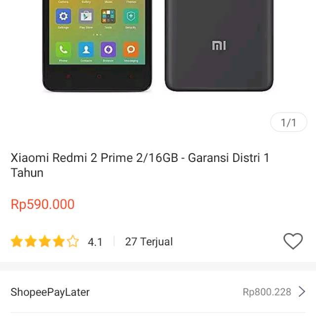 redmi 2 ram 2/16 batrai 2300