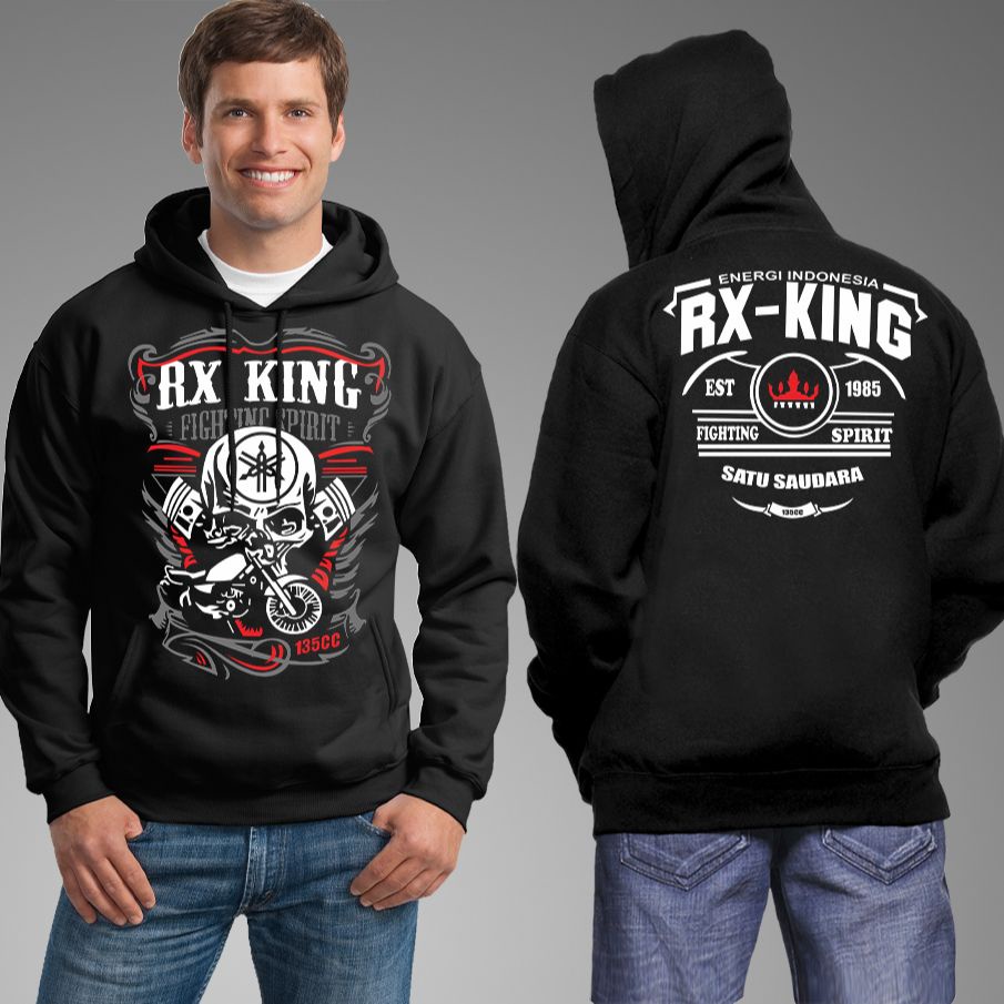 HOODIE MOTOR RX KING /SWEATER HOODIE PRIA/JAKET RX KING KING OF ROAD