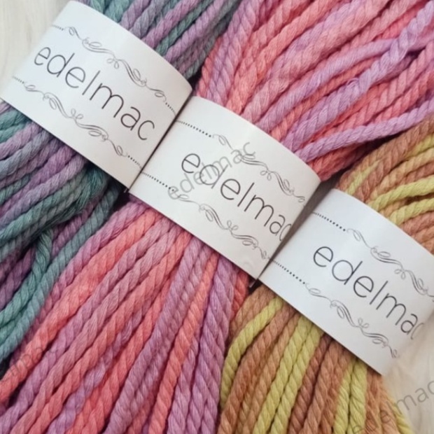 Ecer 20m Tali Katun Macrame Mix 4mm twist