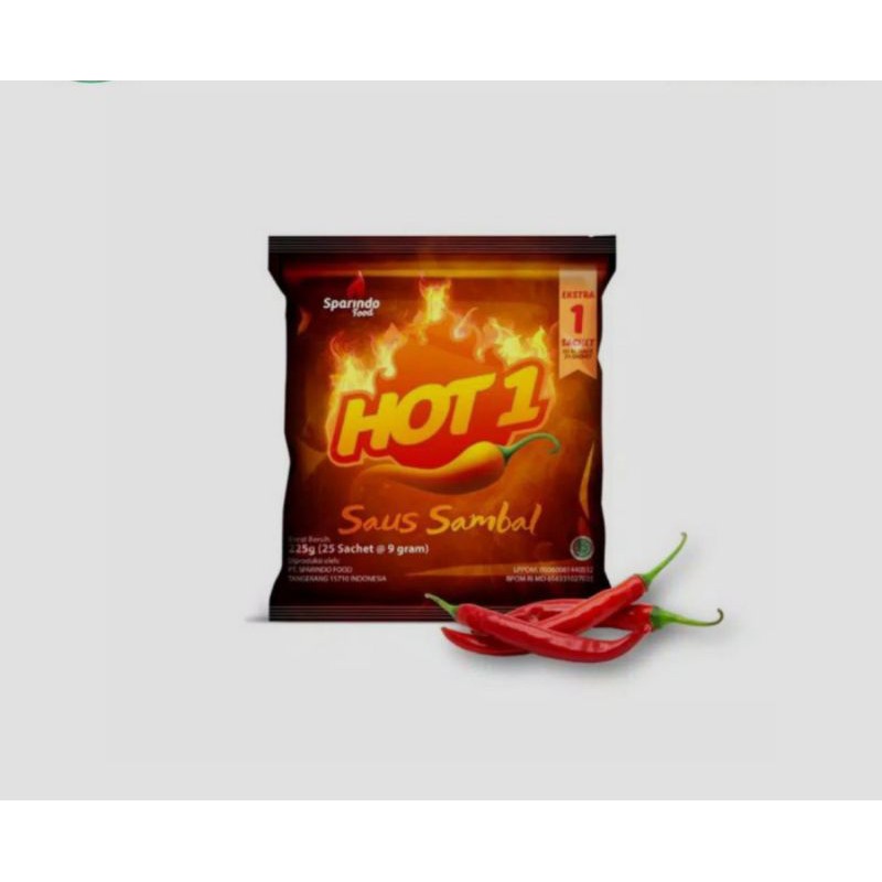 

Hot - 1 sambal sachet 225gr ( 25x@ 9gr)