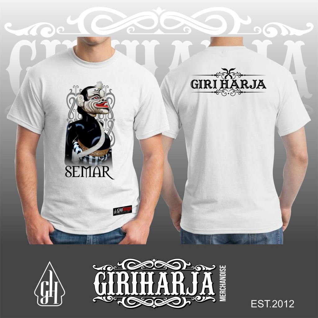 Kaos wayang golek Semar / kaos wayang golek Giri Harja / Kaos wayang golek sunda / kaos tangan pende