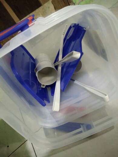 ( 3pcs ) Toples Es Buah Segi 30 Liter / Aquarium Es Buah Free Gayung