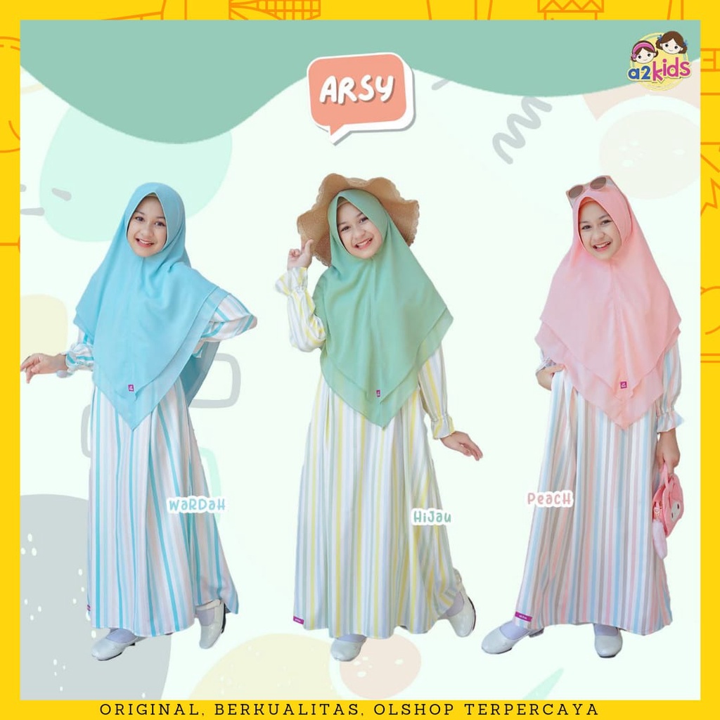SET Gamis Arsy A2Kids size Mom ( M-L-XL )