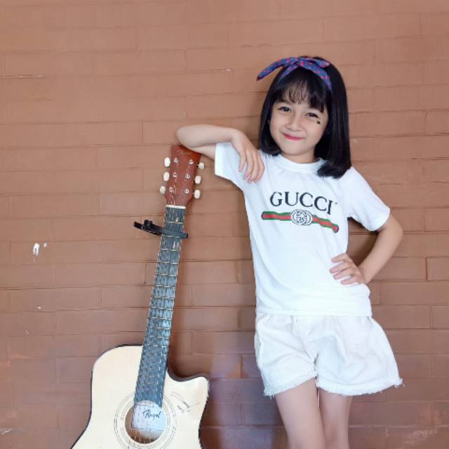  BAJU  ANAK WANITA KAOS  DISTRO GUCCI  RACINGHELL BOMBOOGIE 