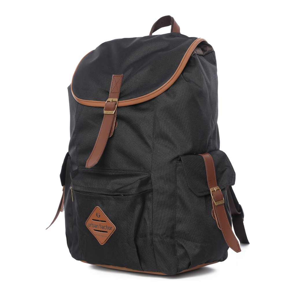 HOLIDAY BLACK |Urban Factor x FORIND| Tas Ransel Punggung Ori Bag Pria Wanita Backpack Baru Besar