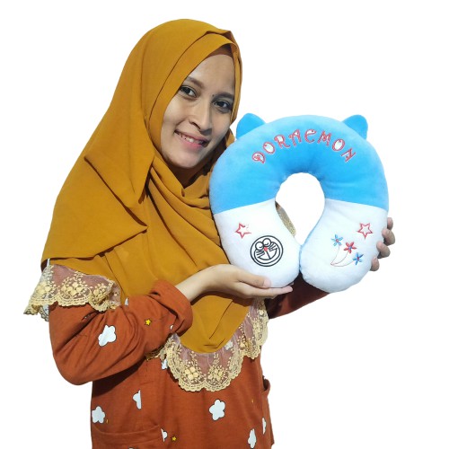 boneka Bantal leher VELBOA karakter murah, Doraemon,kitty dan lainnya