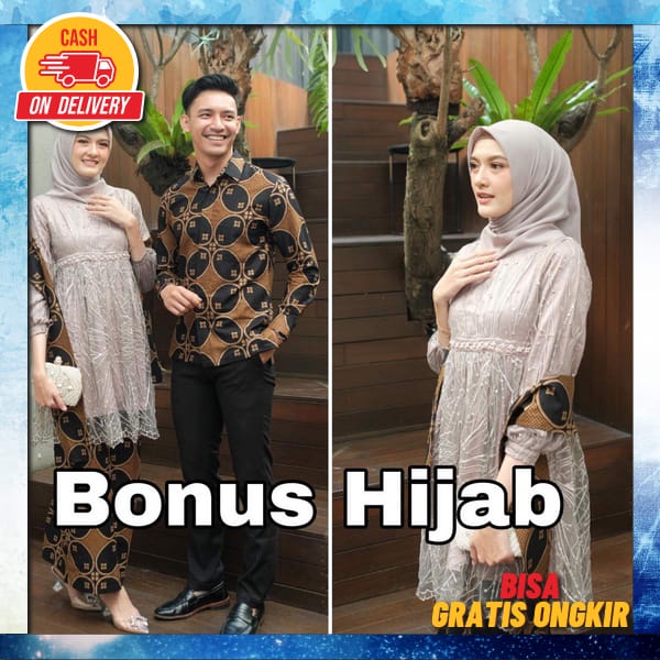 Setelan Couple Muslim Bestseller Bsju Pasangan Suami Istri Premium Stelan Bj Kondangan Berkwalitas B