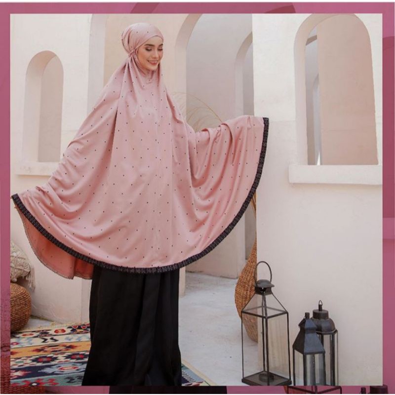 Polka mukena ROSEGOLD BY HLZB