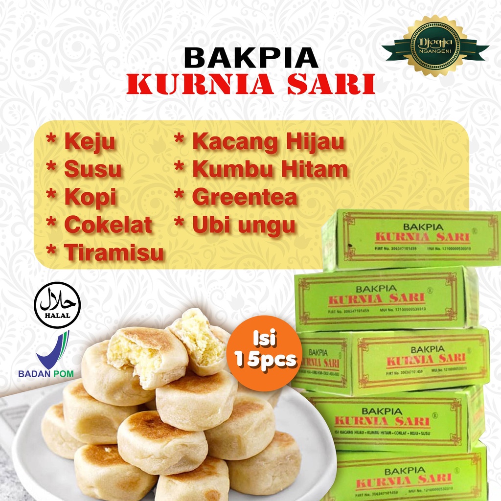 

BAKPIA KURNIA SARI/BAKPIA JOGJA( isi 15pcs )