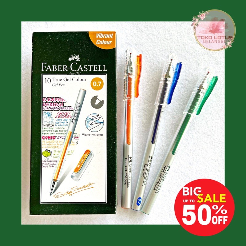 

Pulpen true gel 0.70mm faber castell MERAH