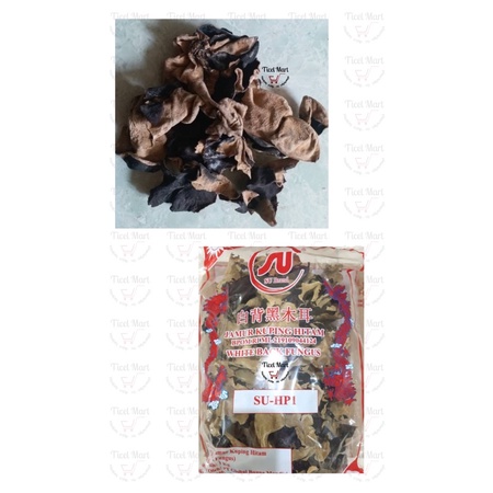 

1kg | Jamur kuping hitam putih kering 1 kg SU Brand | Jamur kuping SU-HP1 | White Black Fungus