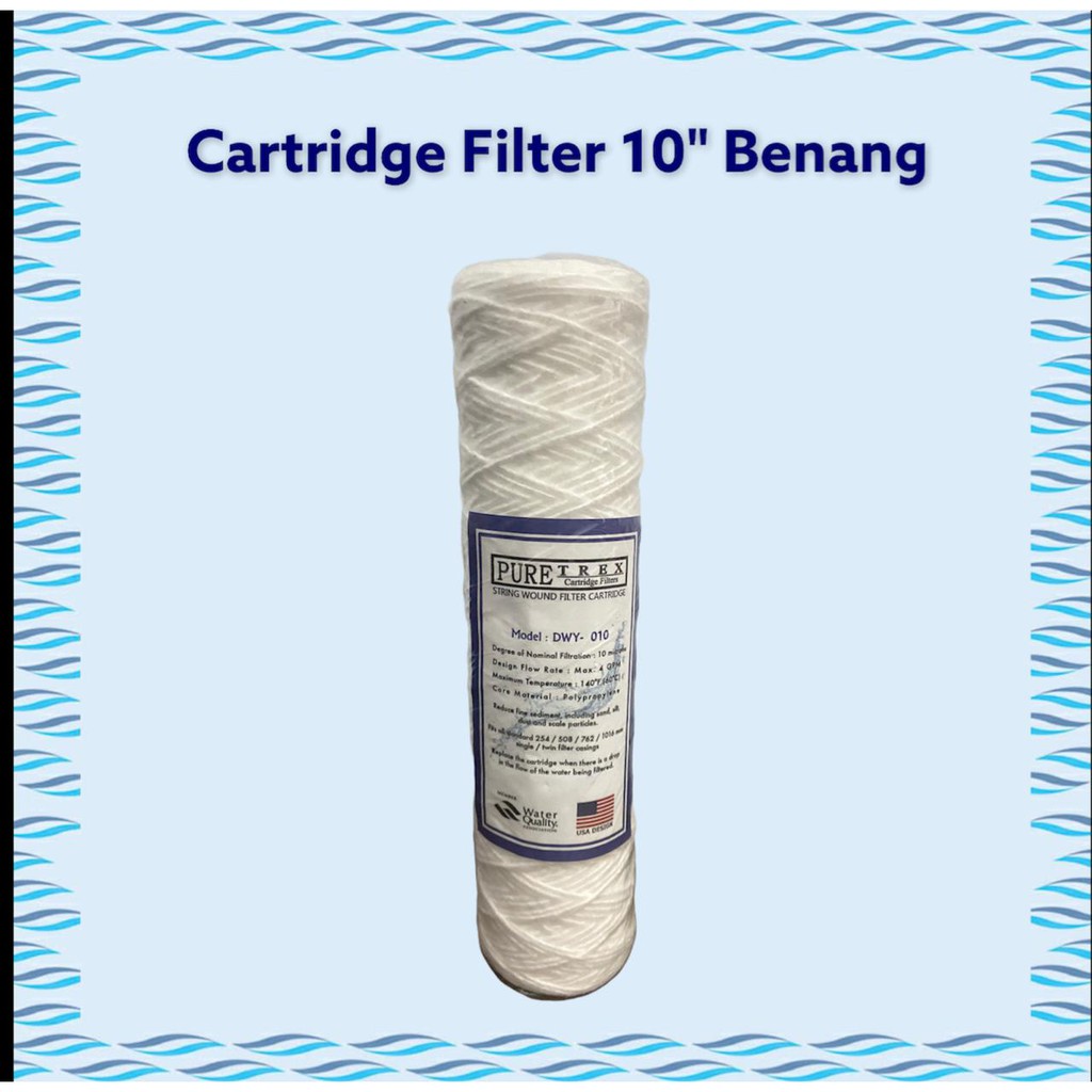 Jual Cartridge Filter Air Benang 10 inch 10 micron Shopee Indonesia