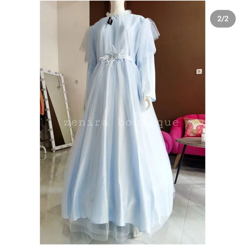 ELSA GAUN PESTA tutu / BAJU AKAD / DRESS KONDANGAN / PRINCESS COUPLE tersedia ukuran anak dewasa hingga jumbo