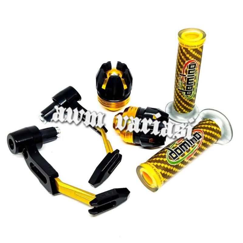 Paket 3in1 Proguard Robot + Handgrip Domino Carbon + Jalu As Naga Universal Untuk Semua Jenis Motor