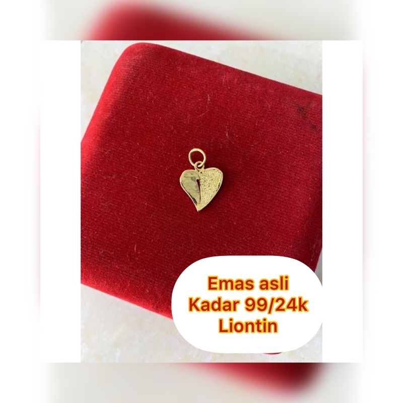Liontin emas asli 24k kadar 99 model dof pasir