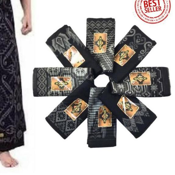 ☀ Sarung Wadimor Motif Bali Hitam Kain Sarung Pria Tenun Songket Batik Premium Dewasa Cowok ☝