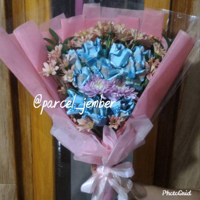 Bouquet Money Flower Custom Buket Bunga Uang Murah Jember Shopee Indonesia