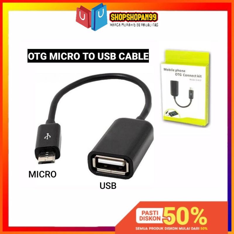 OTG Kabel Micro USB For Android / Sambungan Port Konektor OTG Kabel