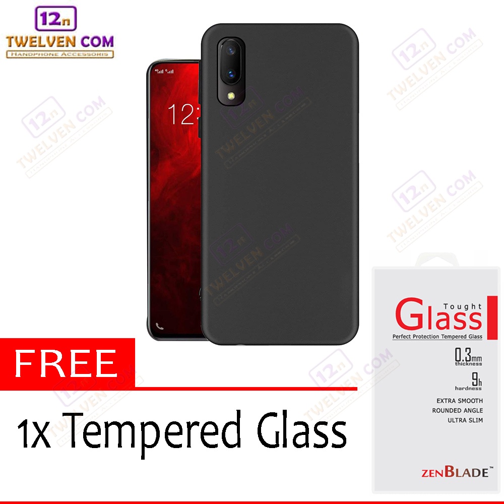 [FLASH SALE] Case Slim Matte Softcase Vivo V11 / V11 Pro - Free Tempered Glass