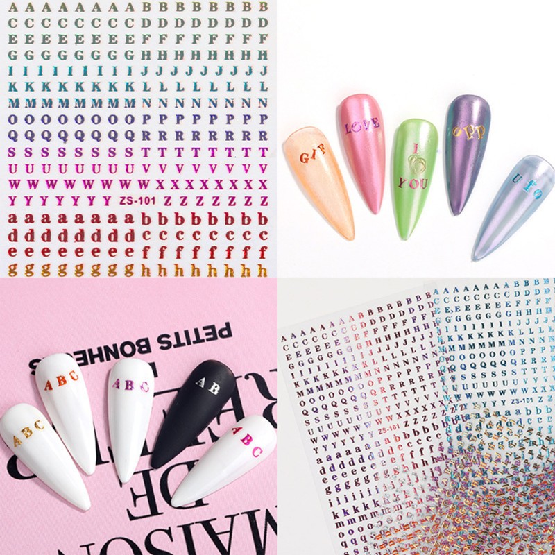 Moonlight&quot; 3D Letters Chunky Glitter Nail Art Decorative Stickers UV Epoxy Resin Fillings