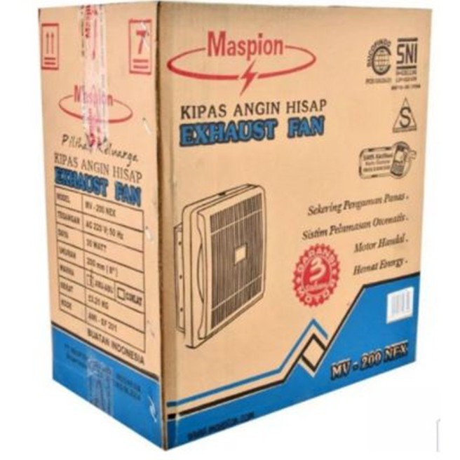 Maspion MV-200 NEX Exhaust Fan Dinding 8&quot; Kipas Hexos Maspion 8 Inch