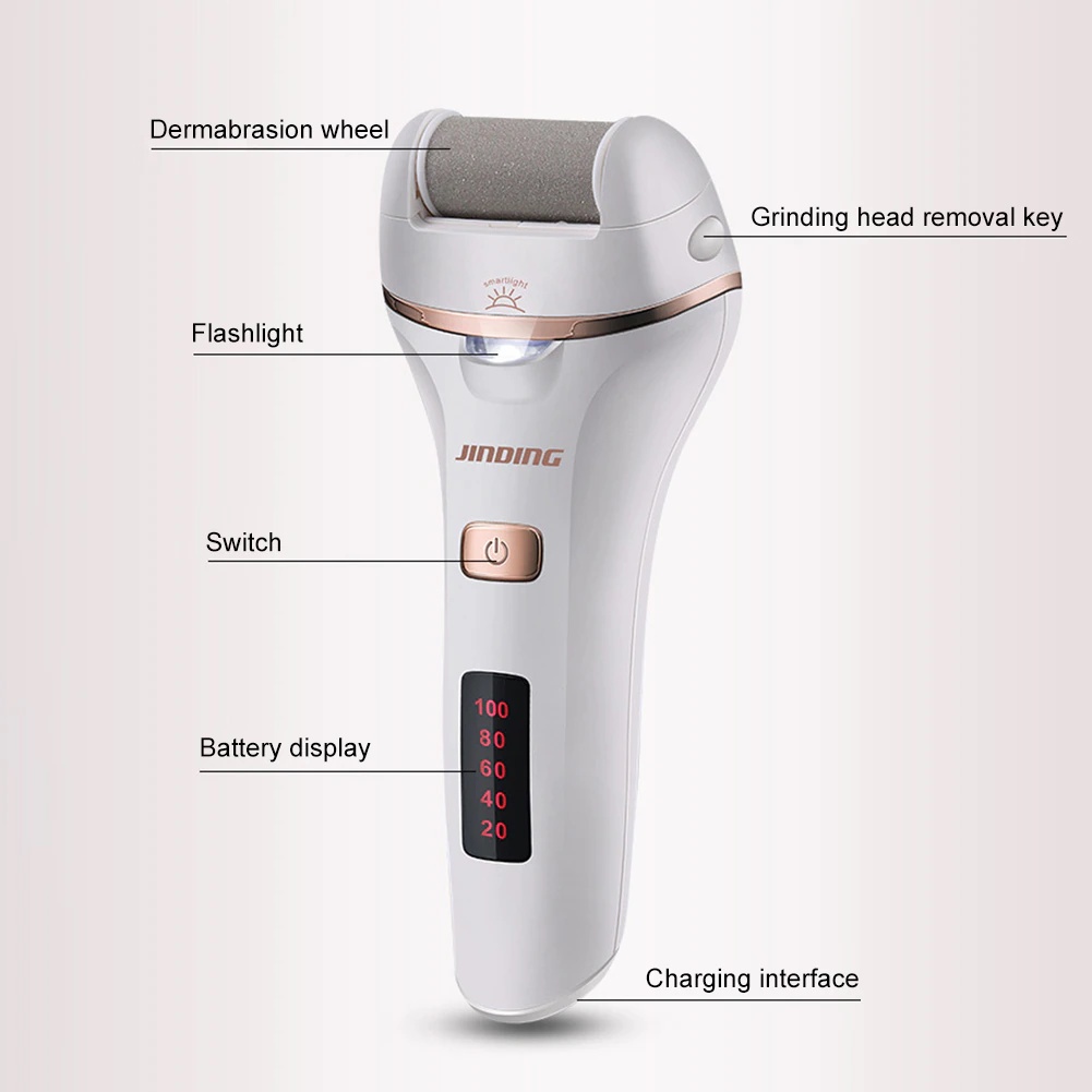 Alat  Elektrik Menghilangkan Kulit Mati Portable Elektrik  Pedicure Menghilangkan Kulit Mati Kapalan Penghalus Tumit Kaki Roller callus remover