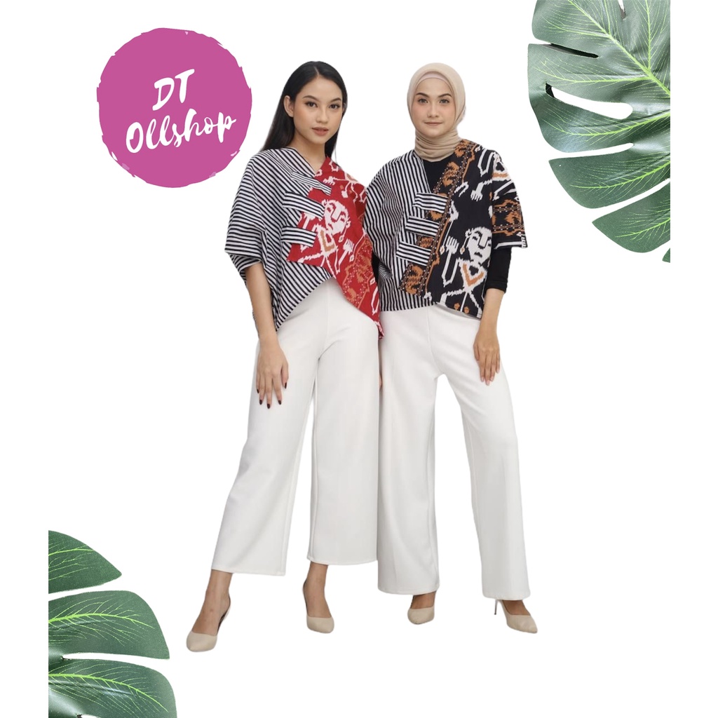 DT OLLSHOP - Crop Top Etnik Batik Kampus / Batik Kantor / Batik Kondangan Atasan