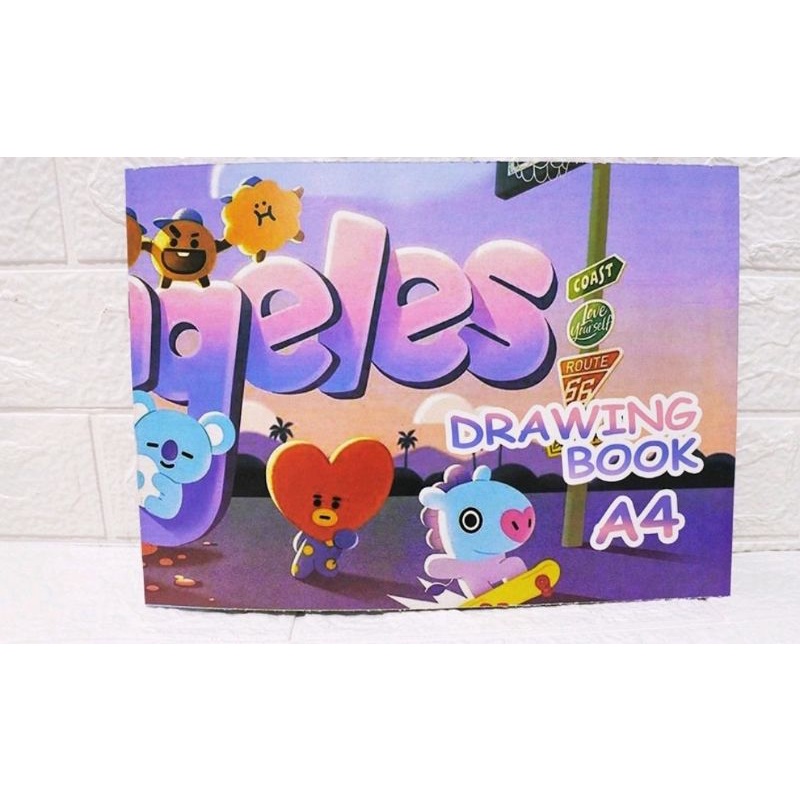 buku gambar A4 BTS BT21 (1pcs)-5