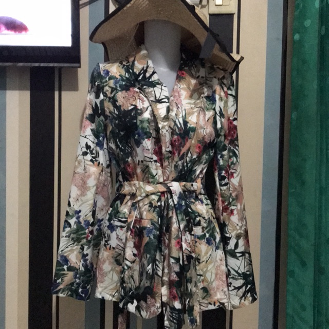 Ready New Blazer zara flower