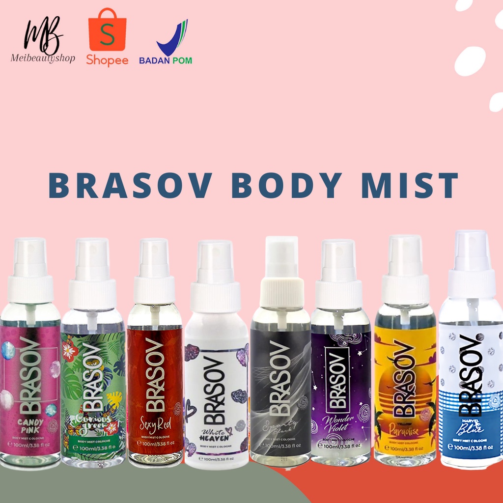 BRASOV Body Mist Spray Cologne Refreshing Fragrance 100mL