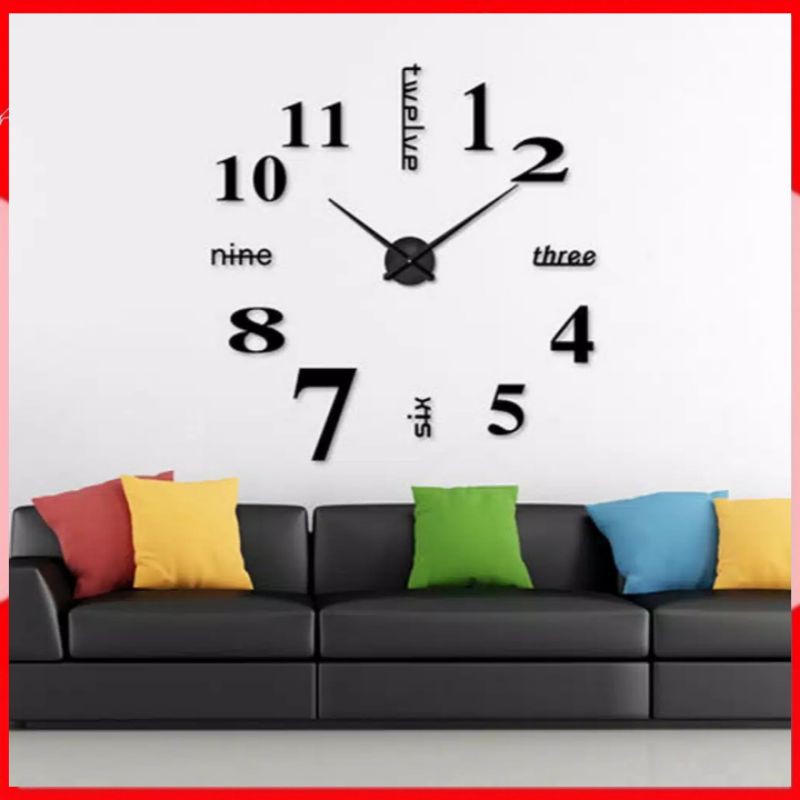 ACM 098 Jam Dinding Tembok Besar Jumbo Dekorasi  DIY Giant Clock Quartz 80-130Cm-DIY-101