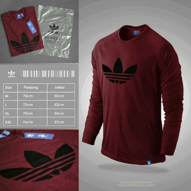 LONGSLEEVE ADIDAS CLS (MAROON)