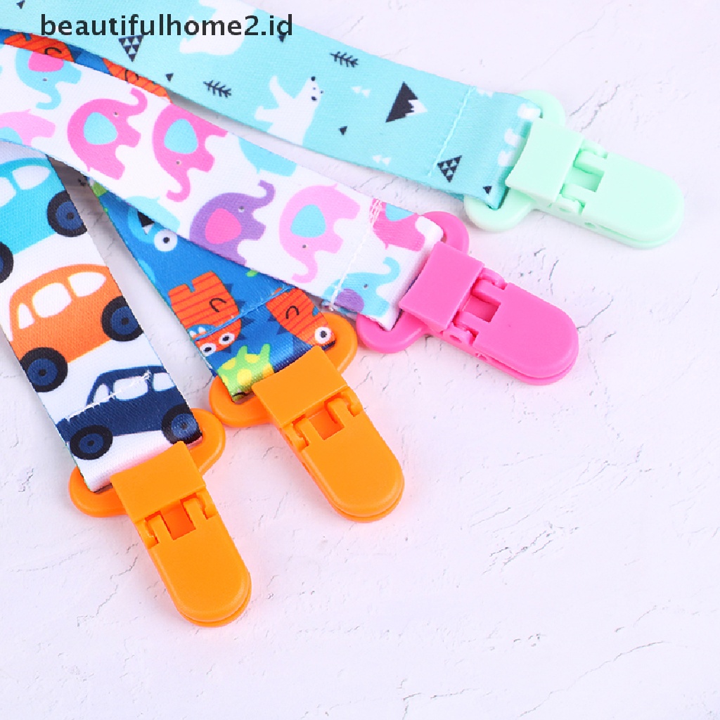 (Beautifulhome2.Id) Klip Rantai Holder Dot Empeng Bayi Motif Print Kartun