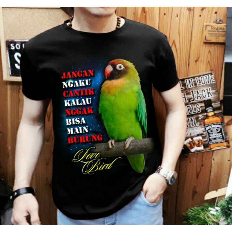 Kaos burung lovebird ngaku cantik