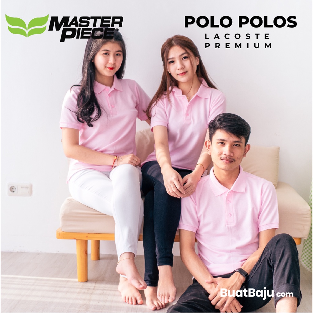 Poloshirt Kaos Kerah Polo Shirt Berkerah Lacoste Unisex - Soft Pink