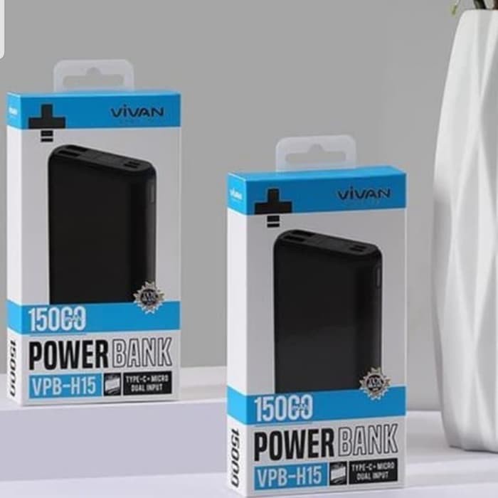 Powerbank Vivan VPB-H15 15000 MAH Led 2 USB