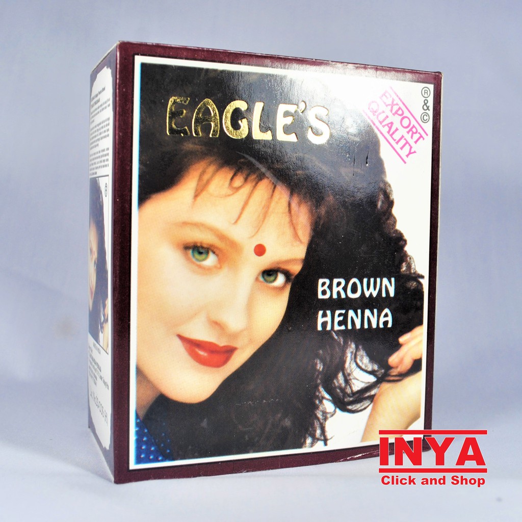 EAGLES BROWN HENNA HAIR DYE 10x6 Bungkus / BOX - Semir Rambut Coklat