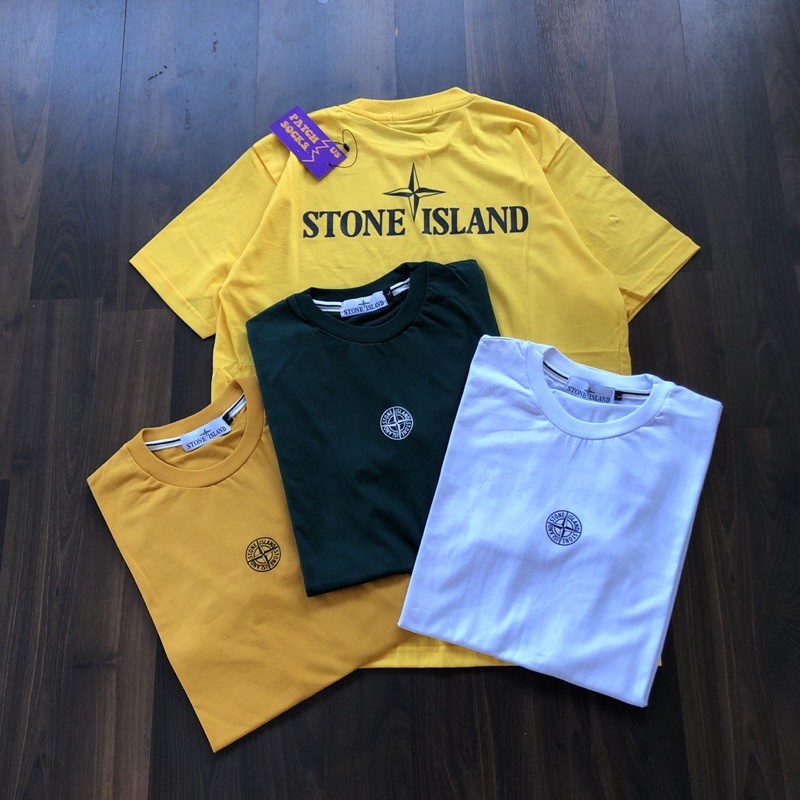 KAOS STONE ISLAND - LOGO TENGAH MIRROR 1:1 ORIGINAL TSHIRT