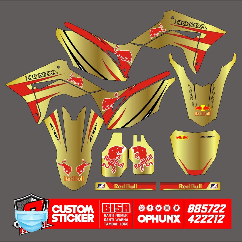 CRF STIKERCUSTOM FULL BODY DECAL STICKER STRIPING keren