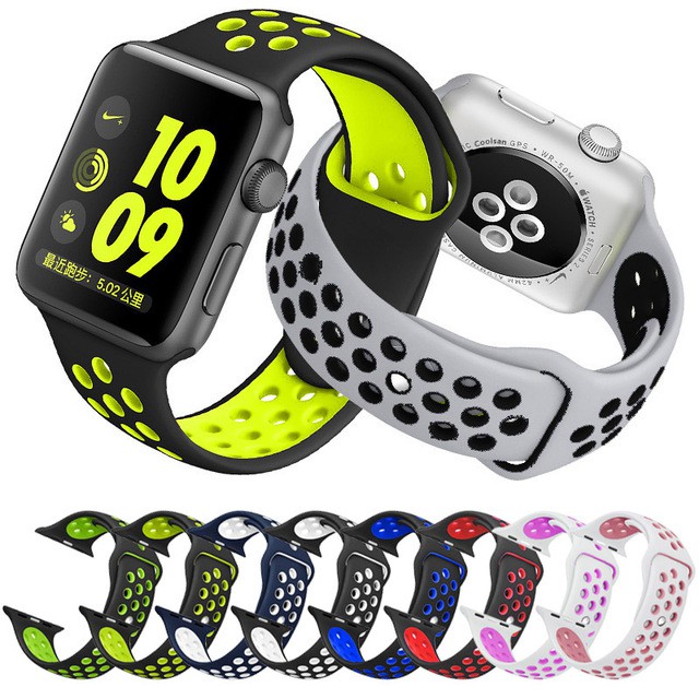 Breathable Strap Watch Tali Jam Tangan Sport Band 2 Color Dua Warna APPLE WATCH NIKE