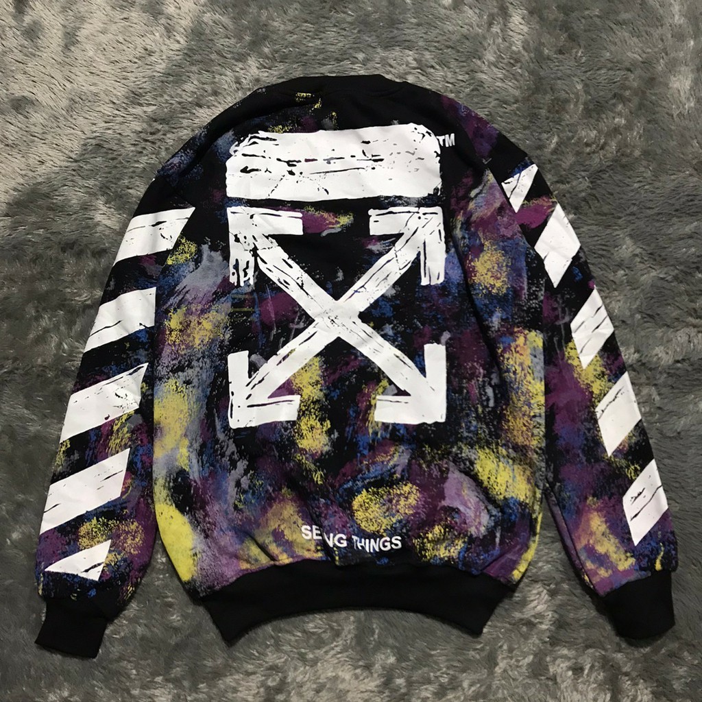 Crewneck Off White Galaxy Premium Mirror