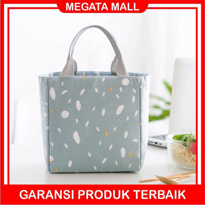 ♫ Megata ♫ A164 Tas Bekal Motif Pattern Lunch Cooler Bag Salur Makanan Aluminium Kotak Makan Import