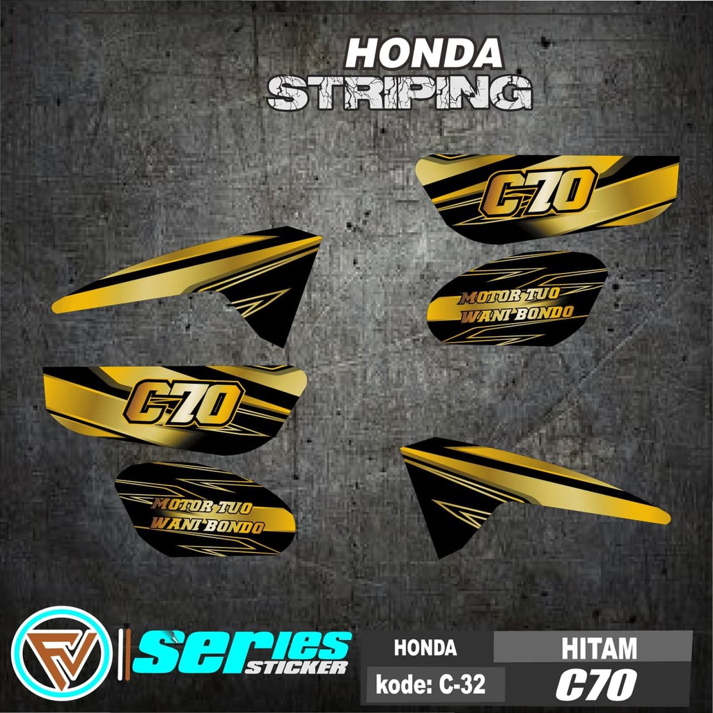 (cod) STRIPING C70 - STICKER C70 kode C-32 LIST VARIASI RACING