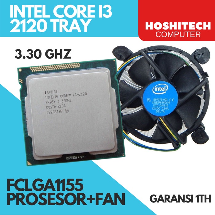 PROCESSOR INTEL CORE I3 2120/2130 TRAY + FAN SOCKET 1155 GARANSI 1TH