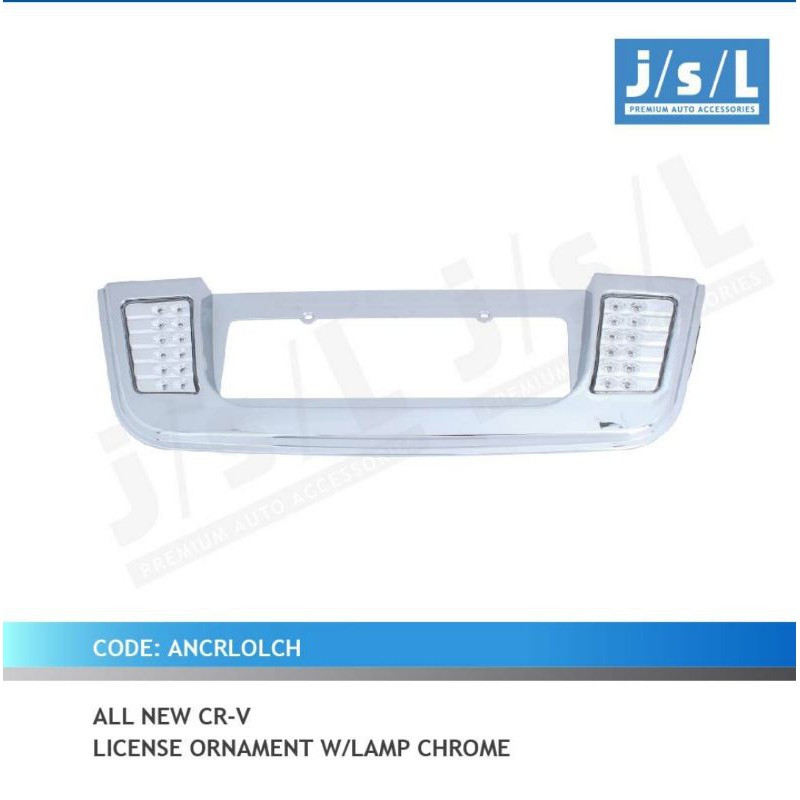 license ornament all new CRV with lamp jsl