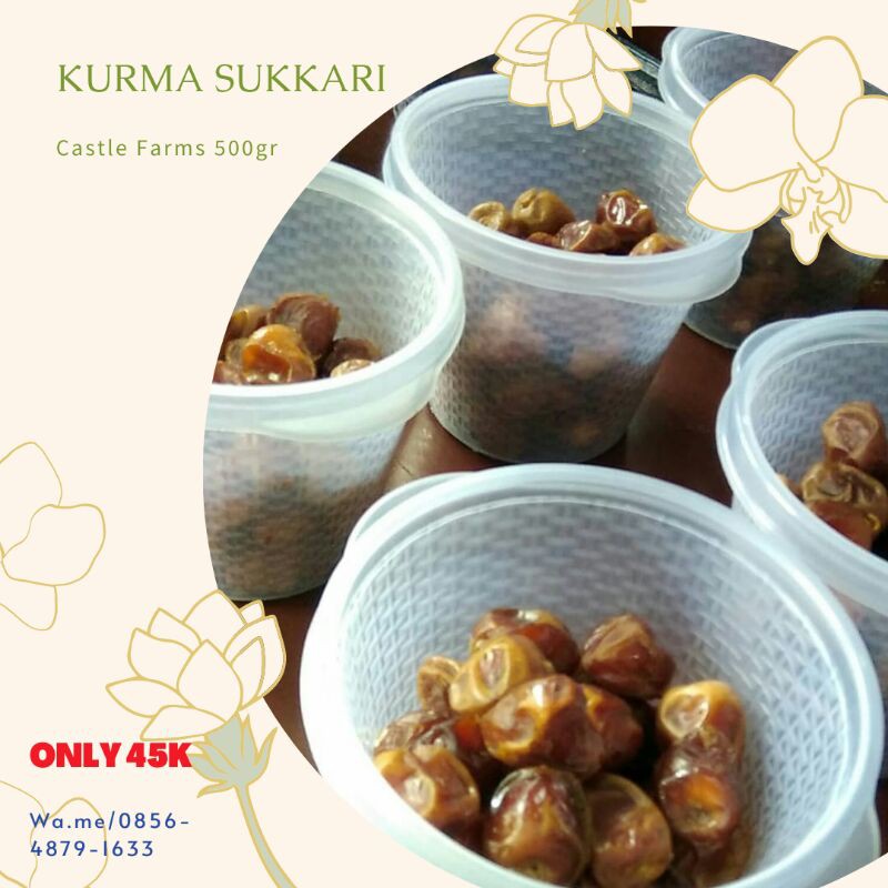 

kurma sukari castle farms toples 500gr