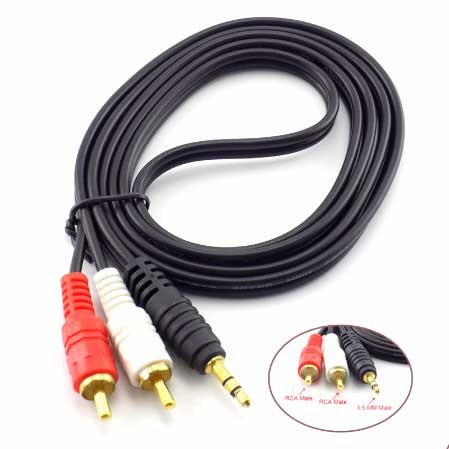 Kabel Audio Jack 3.5mm To RCA Audio / Kabel Jack RCA To Aux 3.5mm - 2Meter