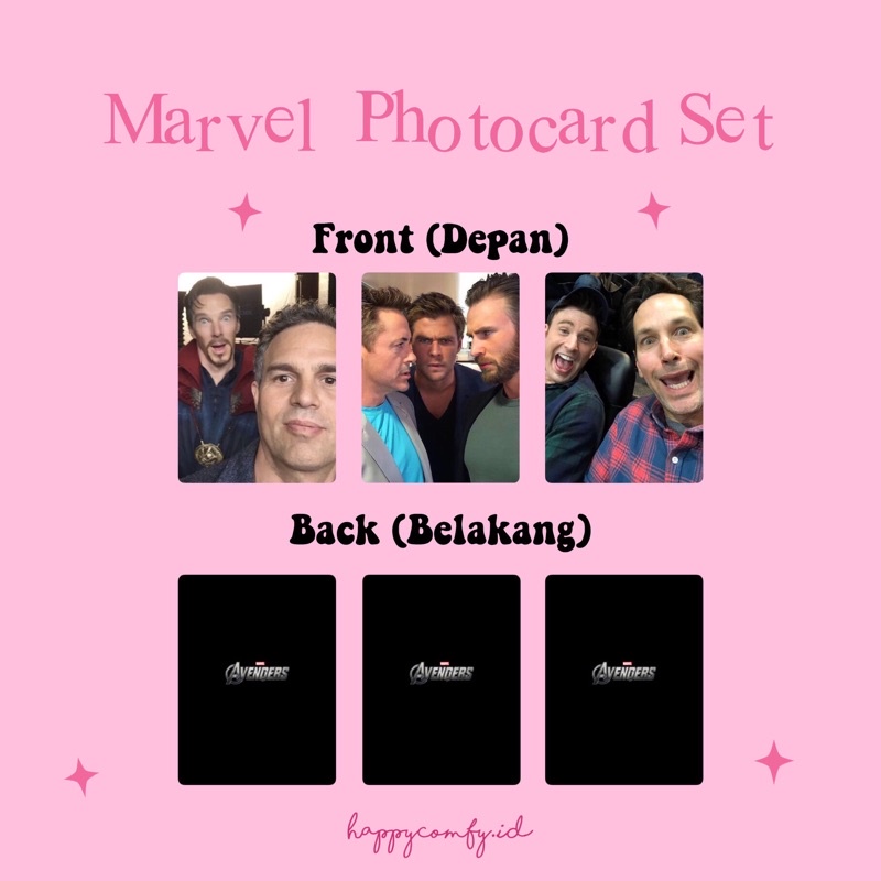 MARVEL PHOTOCARD SET (isi 3) terlengkap PART 1