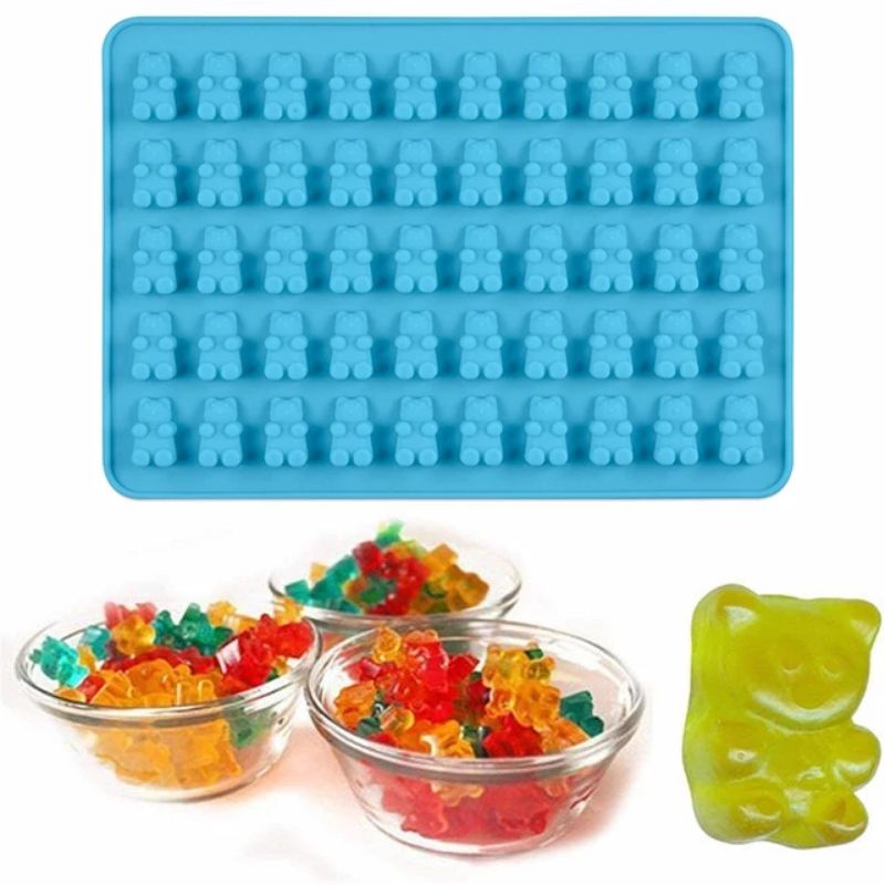 50 pcs Cetakan Silikon Permen Model Beruang Silicone Mold Gummy Bear